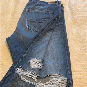 American Eagle hi-rise girlfriend cropped jeans